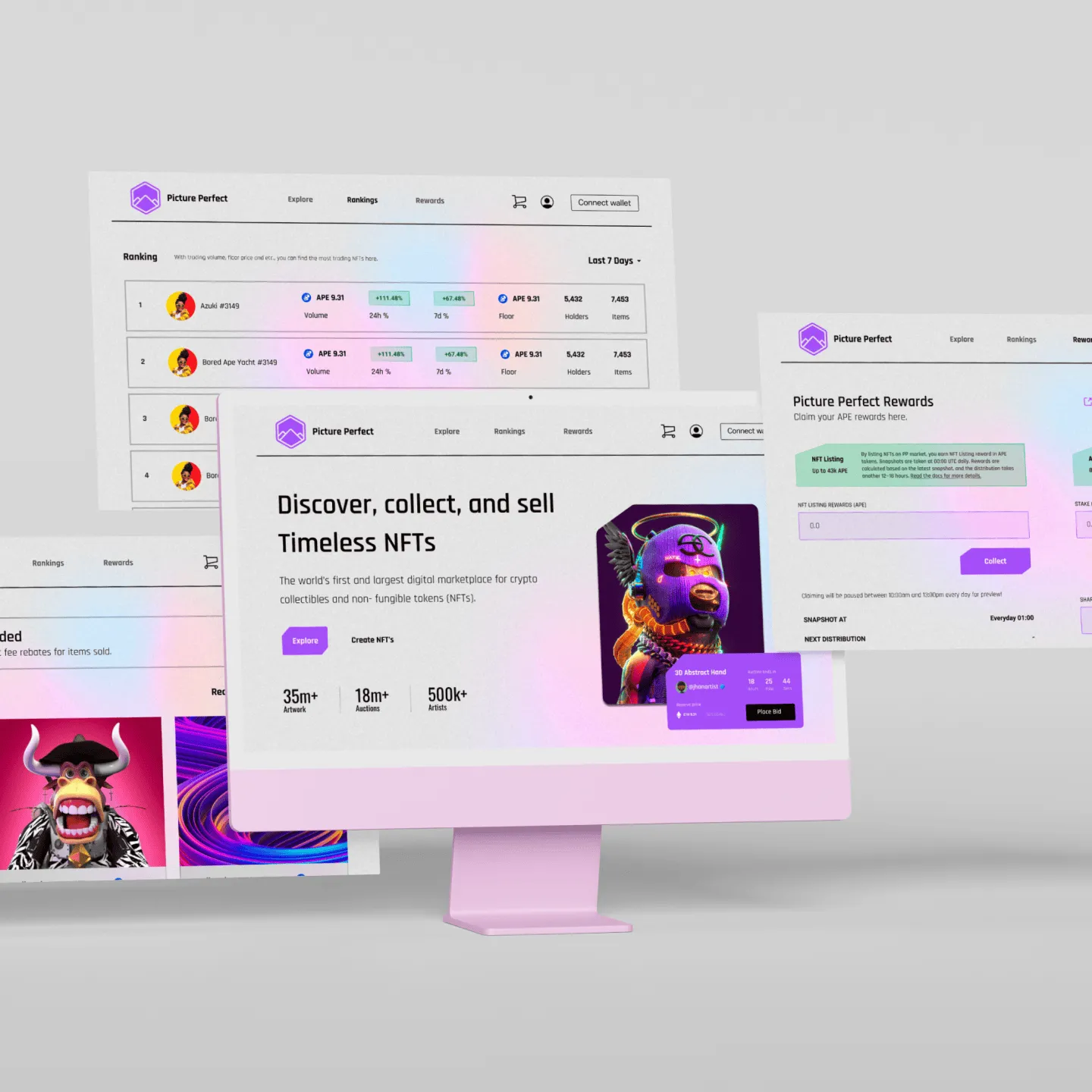 NFT marketplace UI/UX design